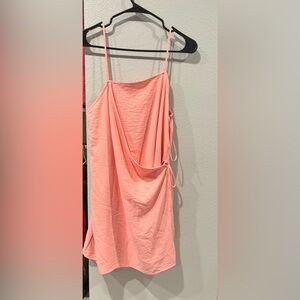 Chic Pink Draped Dress